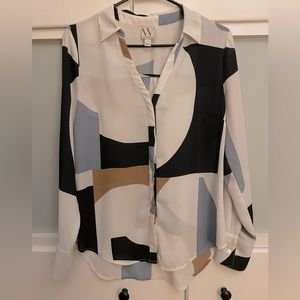 Worthington Blouse with Geometrical Shapes